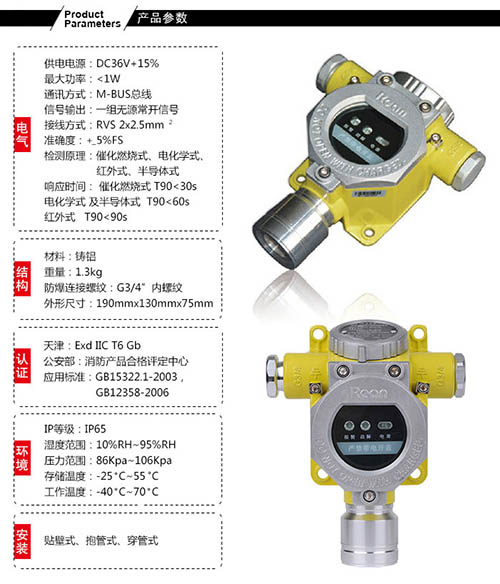 泄漏探测器产品参数