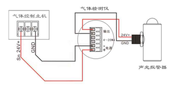 有毒气体报警器双线制接法