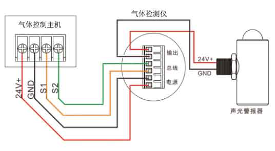 有毒气体报警器四线制接法